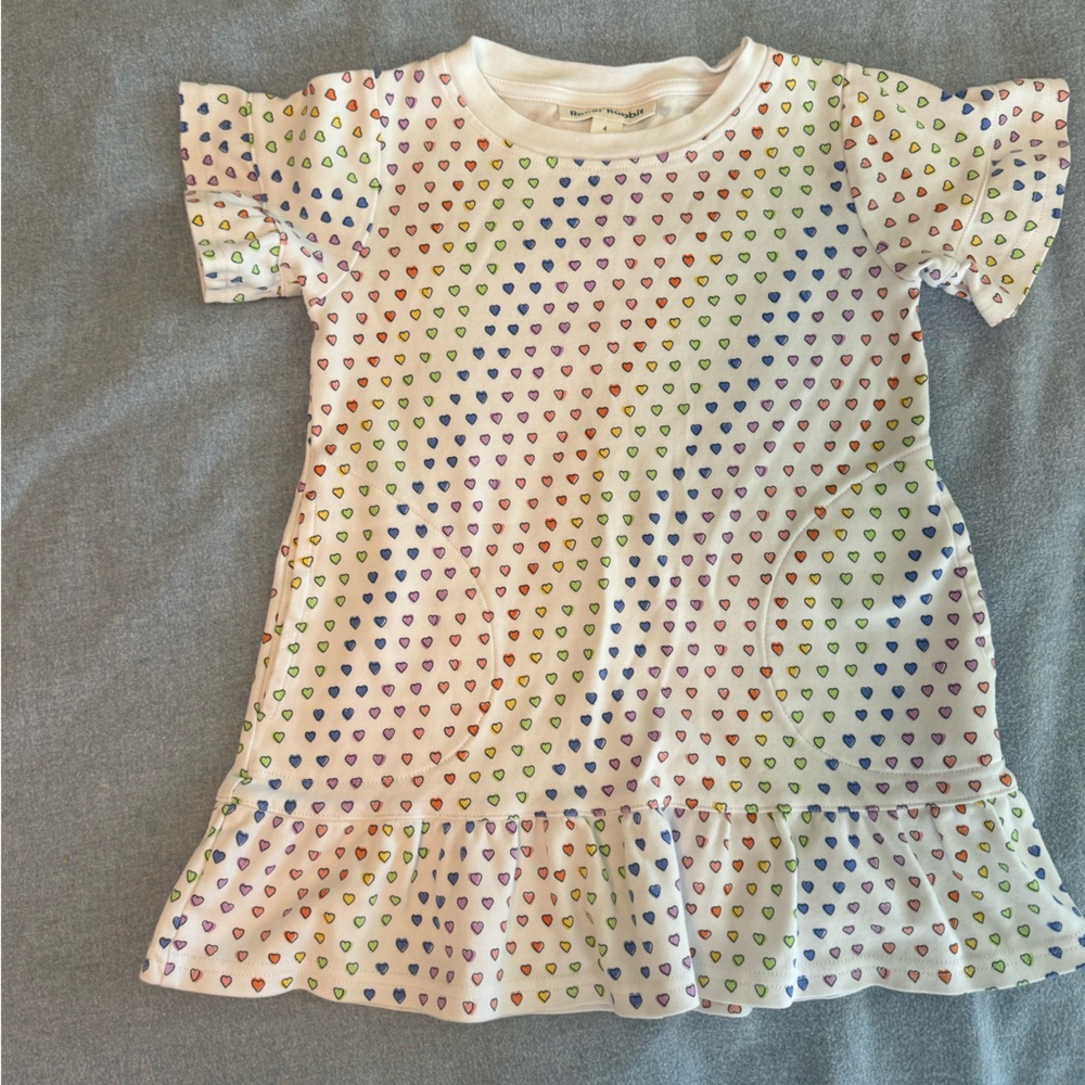 Girls Disco Hearts Esme Dress, Roller Rabbit, Size 4T